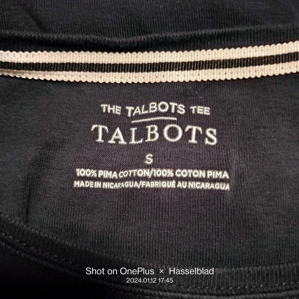 The Talbots Tee Pima Cotton Size Small Navy blue - Picture 5 of 6